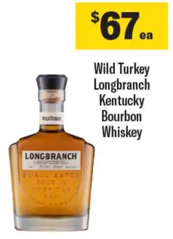 Coles Wild Turkey Longbranch Kentucky Bourbon Whiskey offer