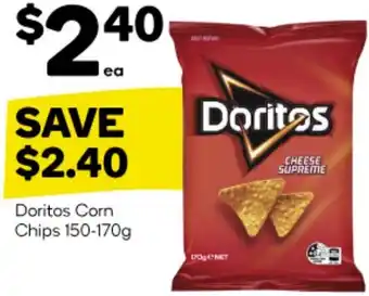 Woolworths Doritos Corn Chips 150-170g offer