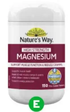 Woolworths Nature's Way High Strength Magnesium Tablets Pk 150 offer