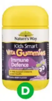 Woolworths Nature's Way Kids Vita Gummies Immune Defence Pk 60 offer