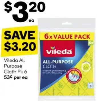 Woolworths Vileda All Purpose Cloth offer