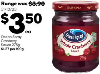 Woolworths Ocean Spray Cranberry Sauce 275g offer