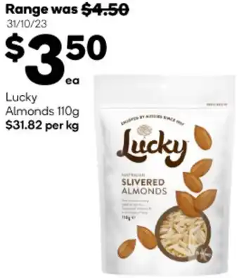 Woolworths Lucky Almonds 110g offer