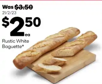 Woolworths Rustic White Baguette* offer