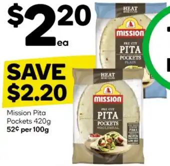 Woolworths Mission Pita Pockets 420g offer