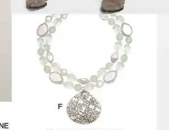Amber Rose Embellished Teardrop Necklace Style 21UA 297070