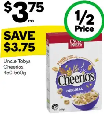 Uncle Tobys Cheerios 450-560g