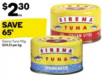 Woolworths Sirena Tuna 95g offer