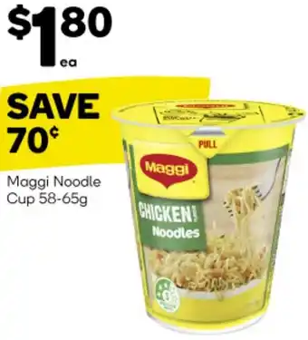 Woolworths Maggi Noodle Cup 58-65g offer