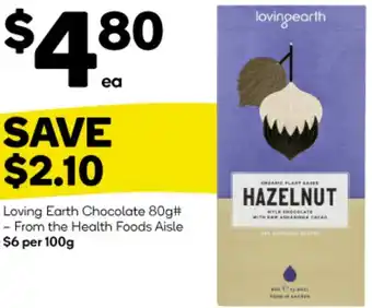 Woolworths Loving Earth Chocolate 80g offer