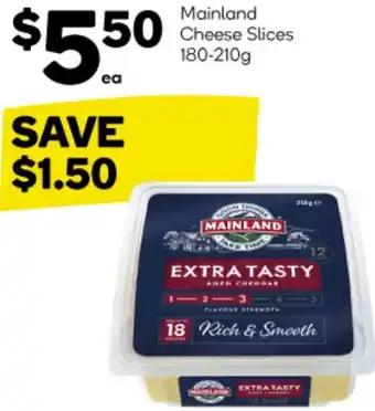 Woolworths Mainland Cheese Slices 180-210g offer