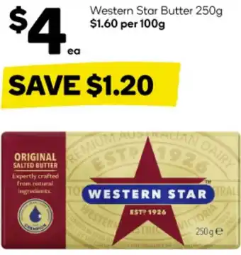 Woolworths Western Star Butter 250g offer