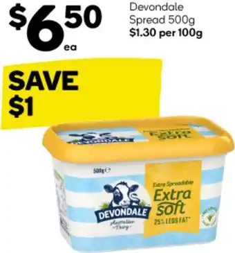 Woolworths Devondale Spread 500g offer