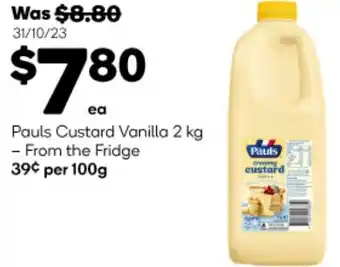 Woolworths Pauls Custard Vanilla 2 kg offer