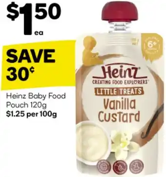 Woolworths Heinz Baby Food Pouch 120g offer