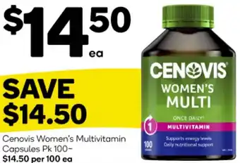 Woolworths Cenovis Women's Multivitamin Capsules offer