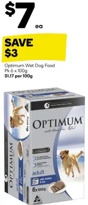 Woolworths Optimum Wet Dog Food Pk 6 x 100g offer