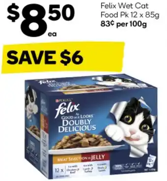 Woolworths Felix Wet Cat Food Pk 12 x 85g offer