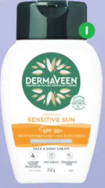 Woolworths Dermaveen SPF50+ Sensitive Sun Sunscreen 250g offer