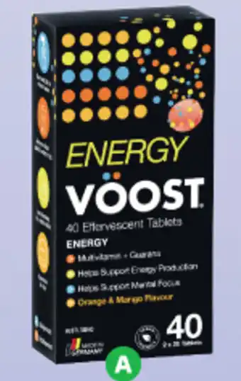 Woolworths Voost Energy Effervescent Tablets Pk 40 offer