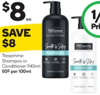 Woolworths Tresemme Shampoo or Conditioner 940ml offer