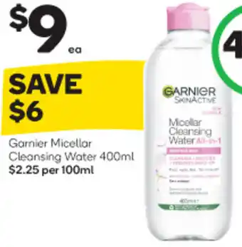 Woolworths Garnier Micellar Cleansing Water 400ml offer