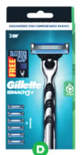 Woolworths Gillette Mach3+ Starter Kit with 5 Replacement Cartridges offer