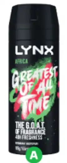 Woolworths Lynx Bodyspray or Antiperspirant Deodorant 165ml offer
