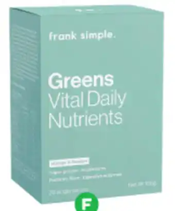 Woolworths Frank Simple Greens Vital Daily Nutrients offer