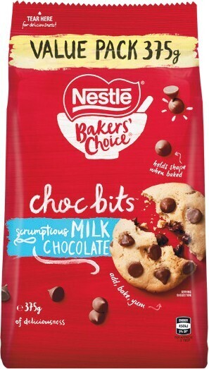 Woolworths Nestle Bakersu2019 Choice Milk Choc Bits Value Pack 375g offer