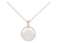 Bevilles Jewellery Bronzallure Mother of Pearl Disc Necklace - 47cm / White Mother of Pearl offer