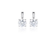 Bevilles Jewellery Georgini White Cubic Zirconia Rhodium 3mm Earrings offer