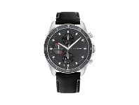 Bevilles Jewellery Tommy Hilfiger Multi-function Black Leather Men's Watch offer