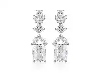 Bevilles Jewellery Georgini White Cubic Zirconia Rhodium 3mm Earrings offer