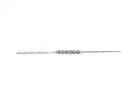 Bevilles Jewellery Sterling Silver Cubic Zirconia Bezel Station Anklet 25cm offer
