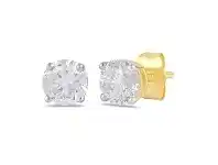 Bevilles Jewellery Tia 1.00ct Diamond Earrings in 9ct Yellow Gold offer
