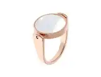 Bevilles Jewellery Bronzallure Mini Reversible Ring - IT 16 / FR 56 / White Mother of Pearl / Black offer