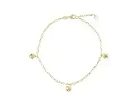 Bevilles Jewellery 9ct Yellow Gold Silver Infused Anklet with Bells offer