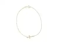 Bevilles Jewellery 9ct Yellow Gold Cross Bracelet offer