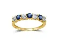 Bevilles Jewellery Sapphire and Diamond Ring in 9ct Yellow Gold - N offer