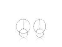 Bevilles Jewellery Ania Haie Modern Front Hoop Earrings - Silver offer