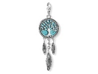 Bevilles Jewellery Thomas Sabo Charm Pendant Dreamcatcher Tree Of Love Turquoise offer