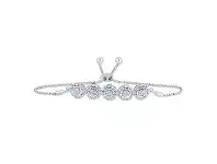 Bevilles Jewellery Mirage Halo Bolo Bracelet with 1/2ct of Diamonds in Sterling Silver offer