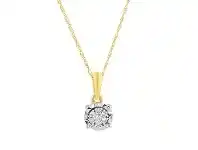 Bevilles Jewellery Miracle Diamond Set Composite Necklace in 9ct Yellow Gold offer