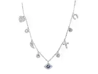 Bevilles Jewellery Charm Choker Necklace in Sterling Silver offer