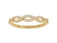 Bevilles Jewellery Plait Stackable Ring in 9ct Yellow Gold - N offer