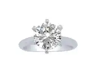 Bevilles Jewellery Sterling Silver and Cubic Zirconia Solitaire Ring - M offer