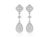 Bevilles Jewellery Georgini White Cubic Zirconia Rhodium Silver 3mm Earrings offer
