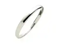 Bevilles Jewellery Sterling Silver 7mm x 69mm Half Round Bangle offer