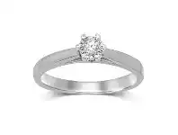 Bevilles Jewellery Brilliant Illusion Solitaire Miracle Ring with 0.10ct Diamonds in 9ct White Gold - Q offer